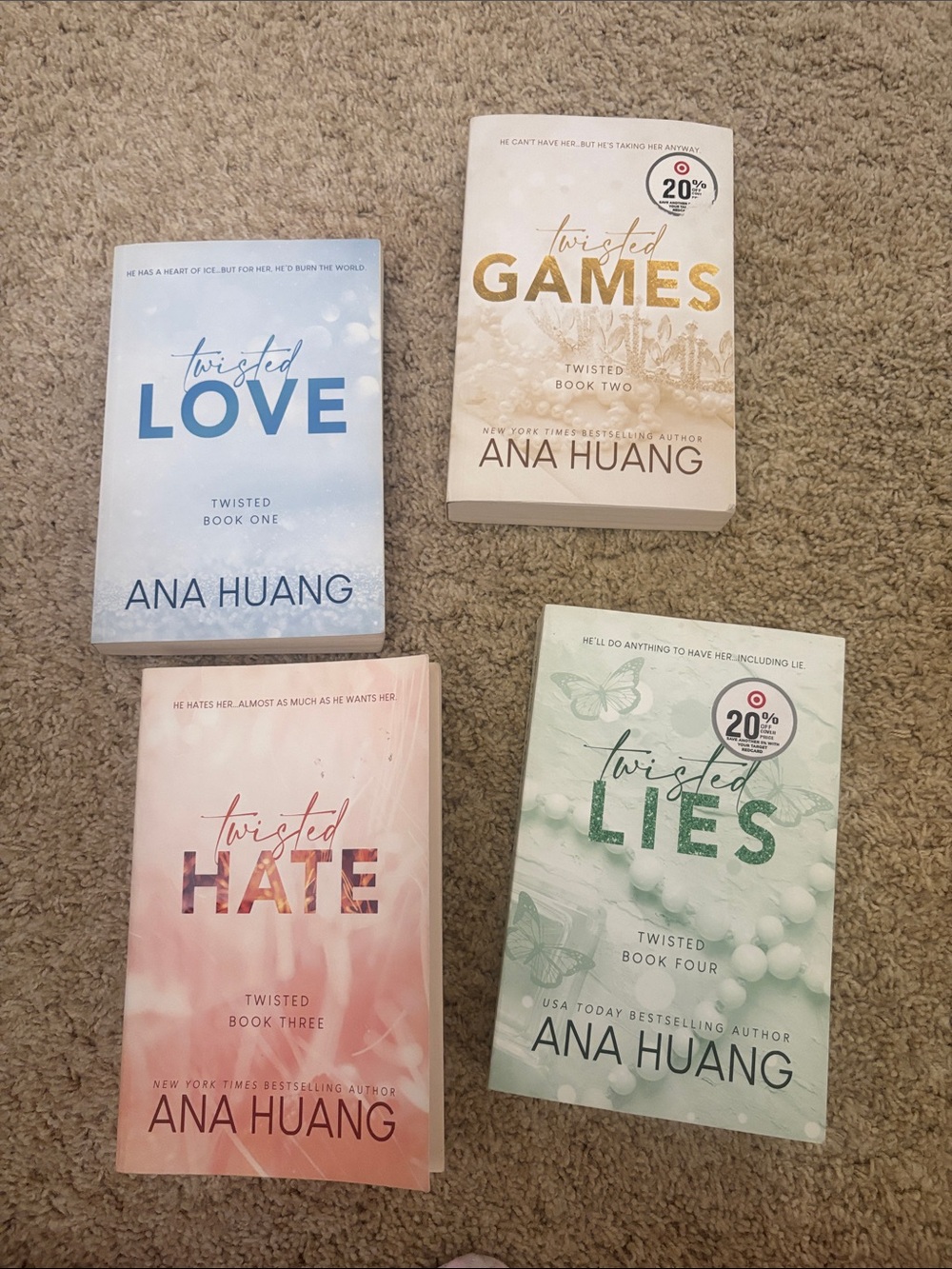 Twisted Series Boxed Set - Love, Games, Hate, Lies (Assorted Colors)